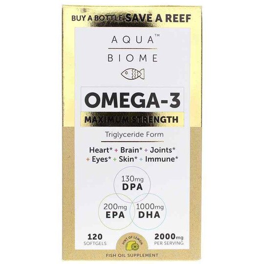 Aqua Biome Fish Oil Maximum Strength, ENZ